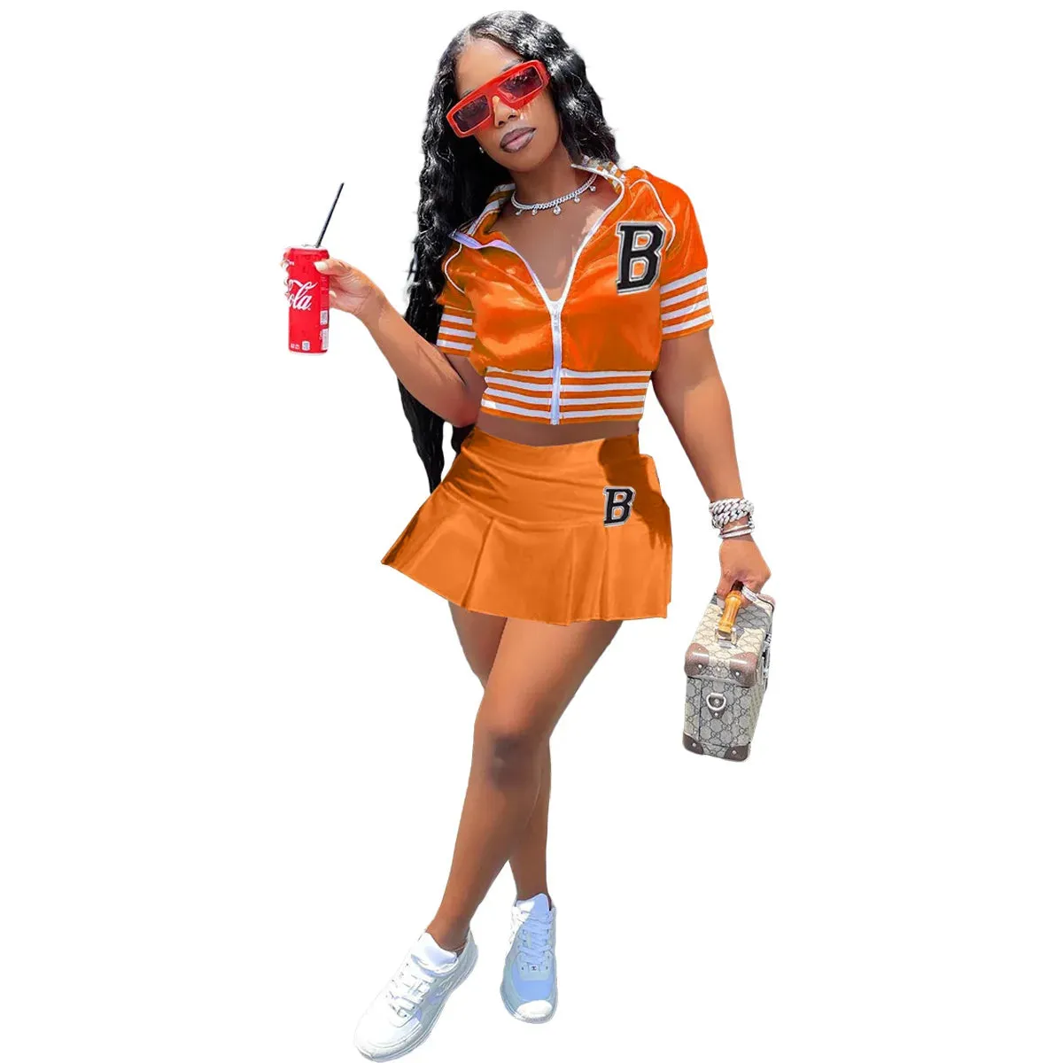 Casual Sports 2-Piece Skirt Set