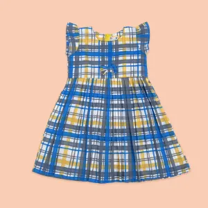 Charming Plaid Cotton Frock for Girls