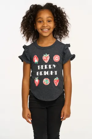 Chaser Berry Bright Ruffle Sleeve Tee