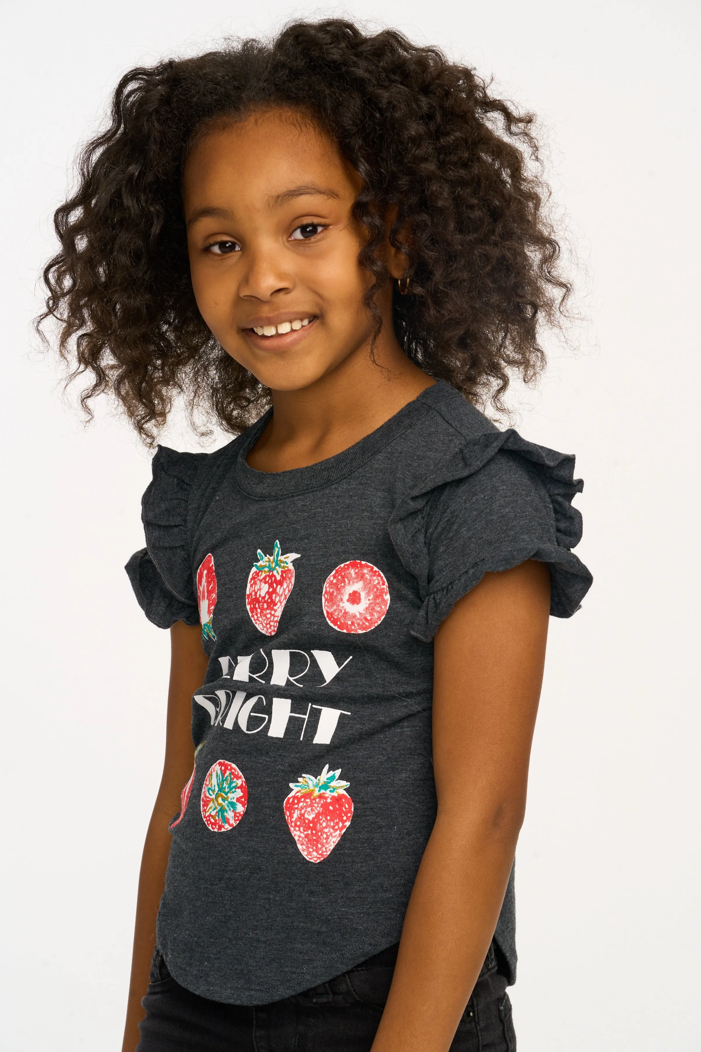 Chaser Berry Bright Ruffle Sleeve Tee