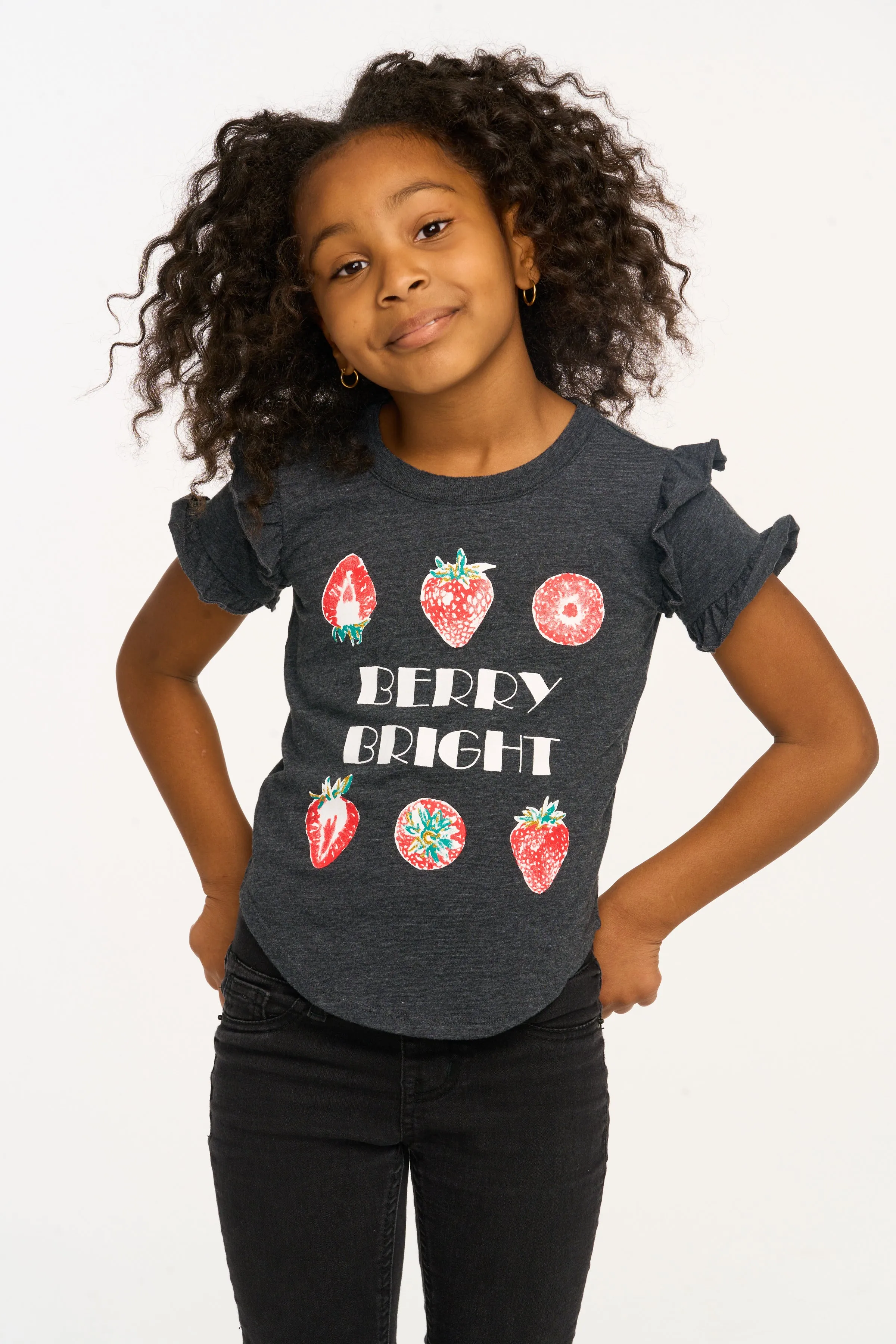 Chaser Berry Bright Ruffle Sleeve Tee