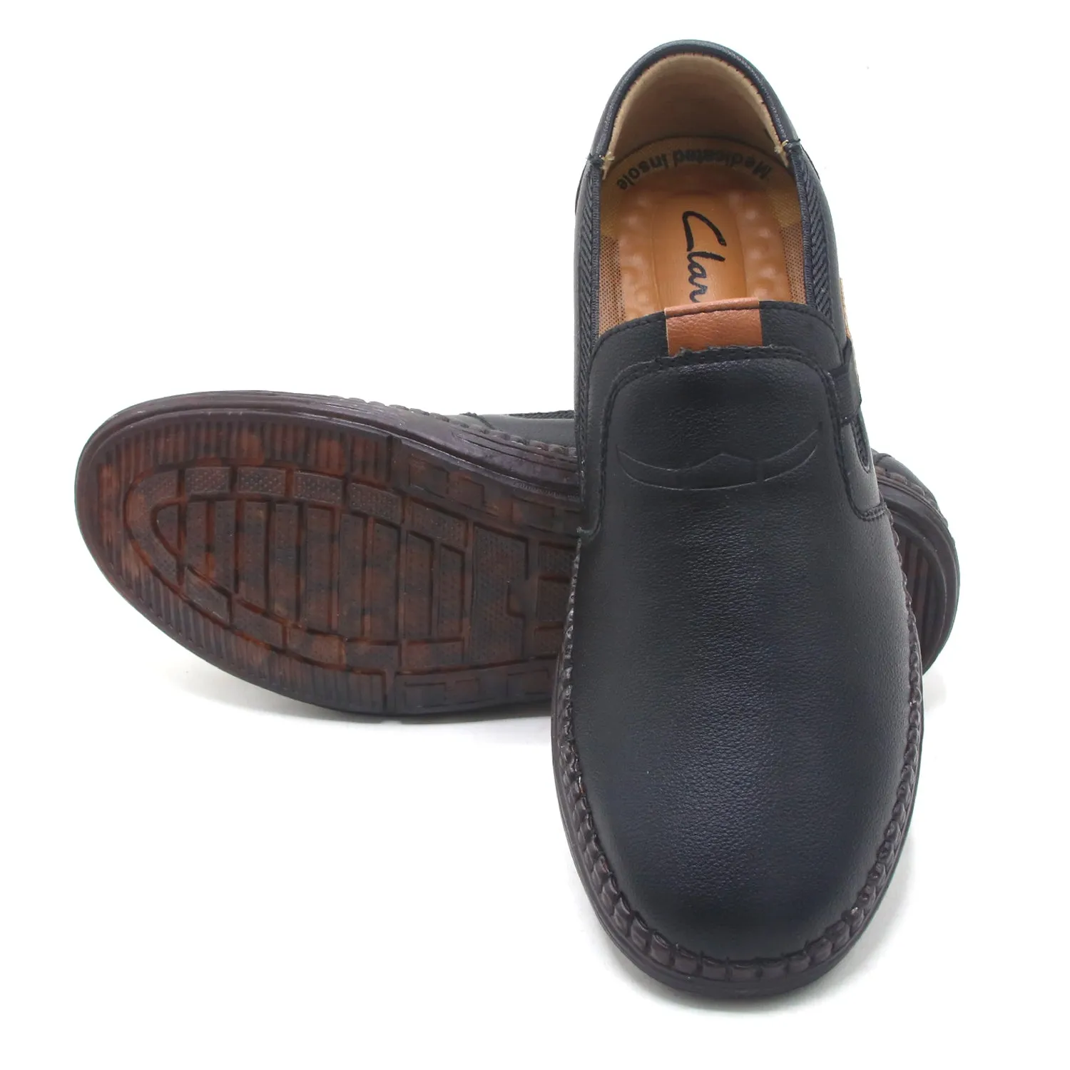 Clarke Slip-on - Medicated In Leather Loafers - Black