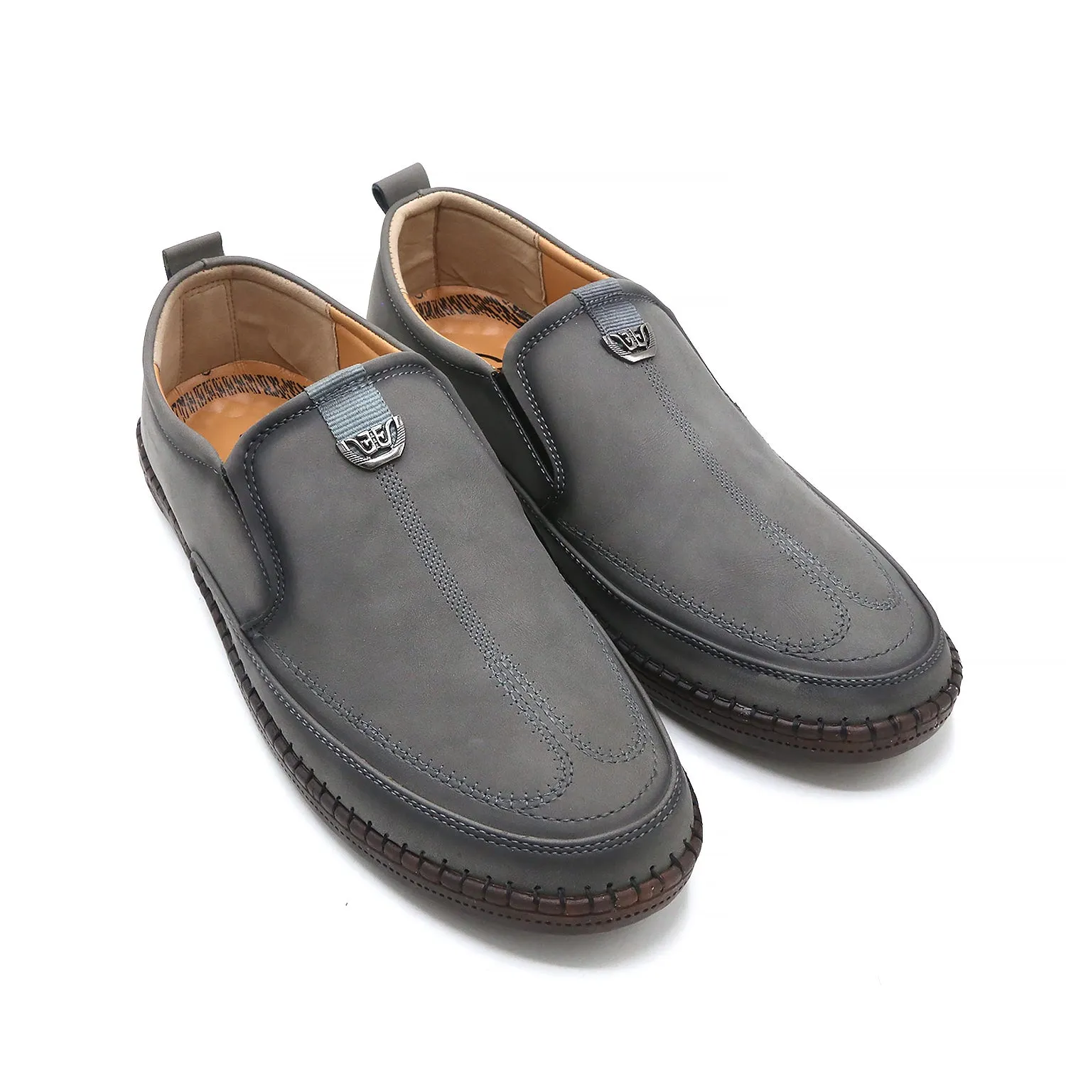 Clarks Men’s Grey Casual Loafers – Slip-On Style – Breathable Upper