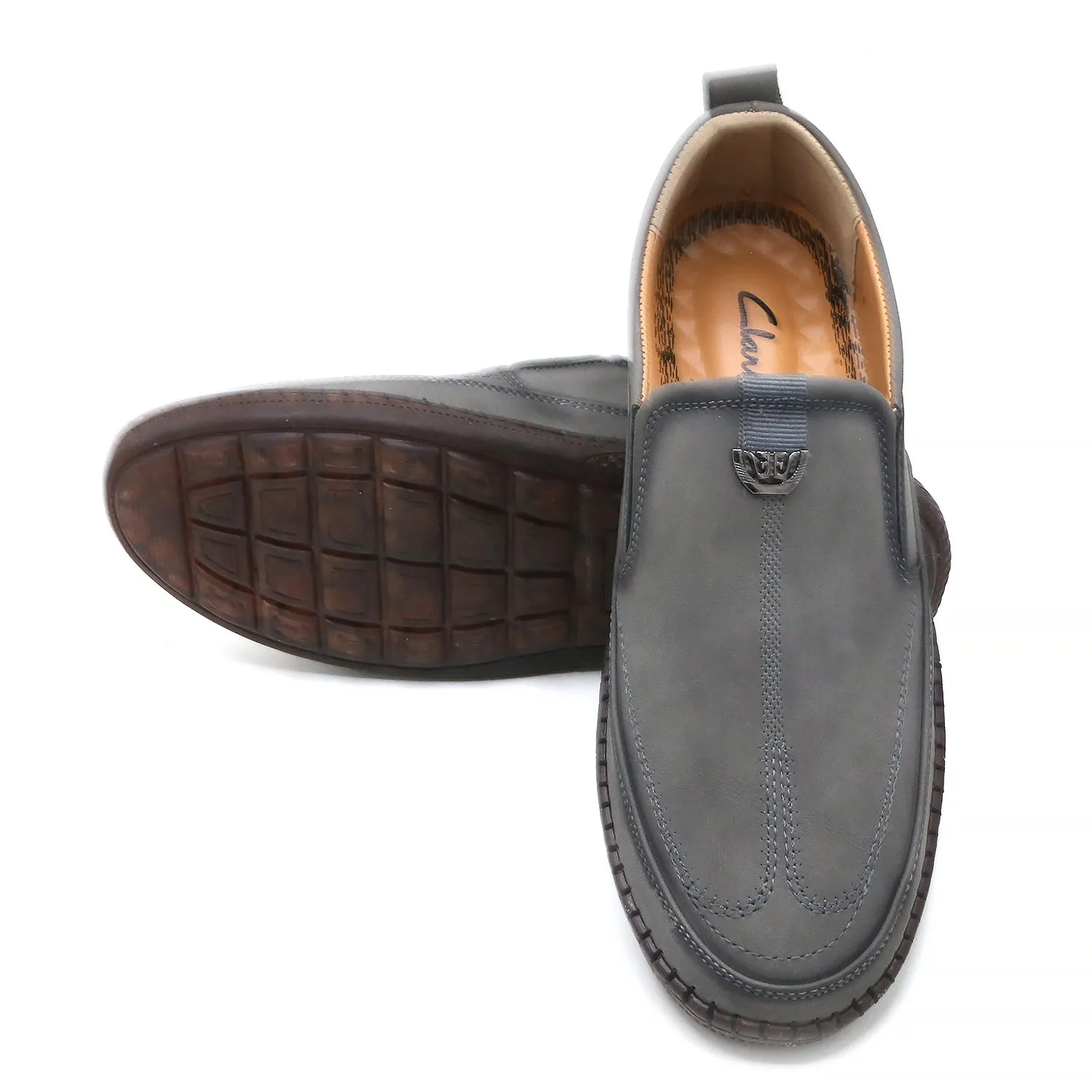 Clarks Men’s Grey Casual Loafers – Slip-On Style – Breathable Upper