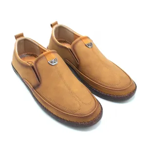 Clarks Men’s Mustard Casual Loafers – Slip-On Style – Breathable Upper