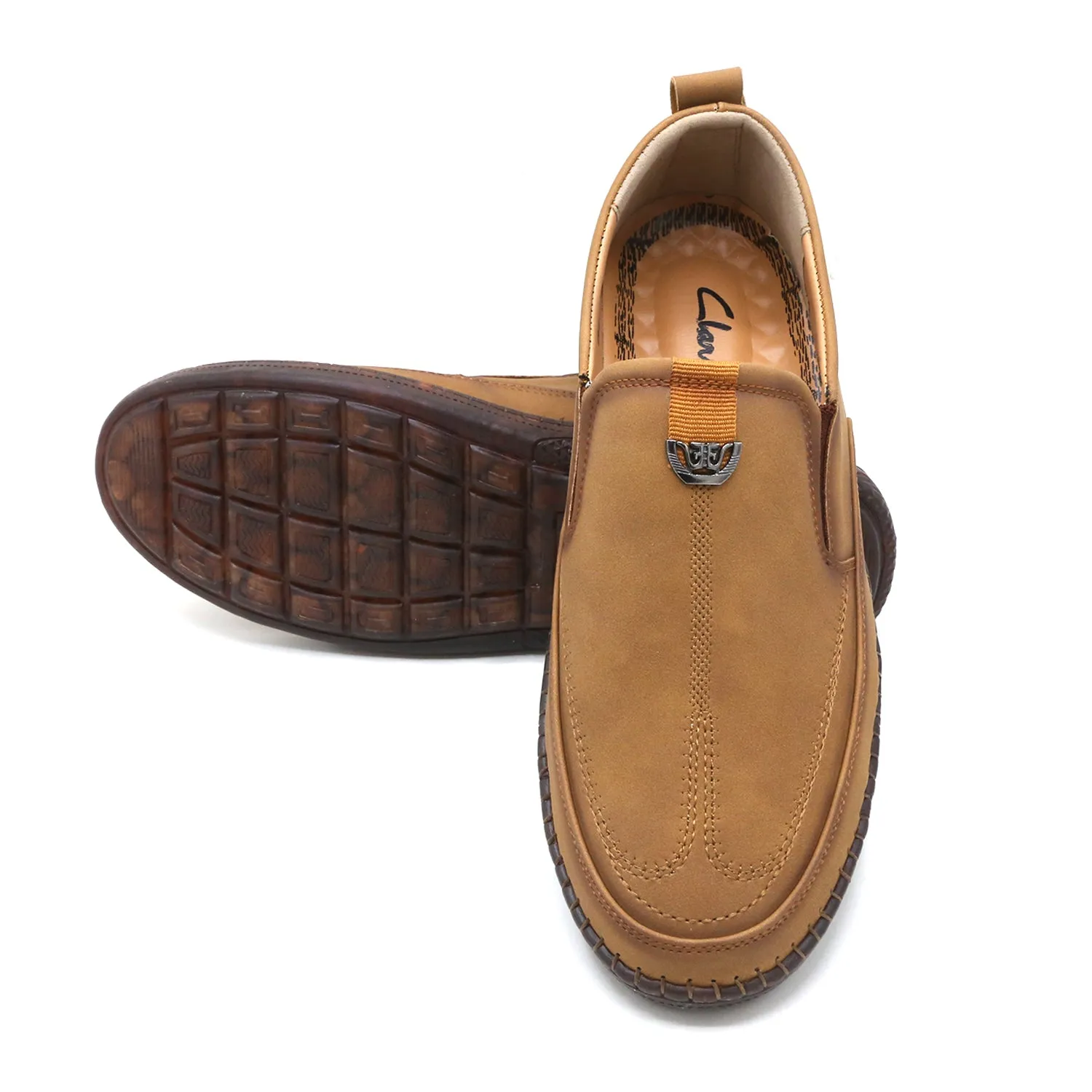Clarks Men’s Mustard Casual Loafers – Slip-On Style – Breathable Upper