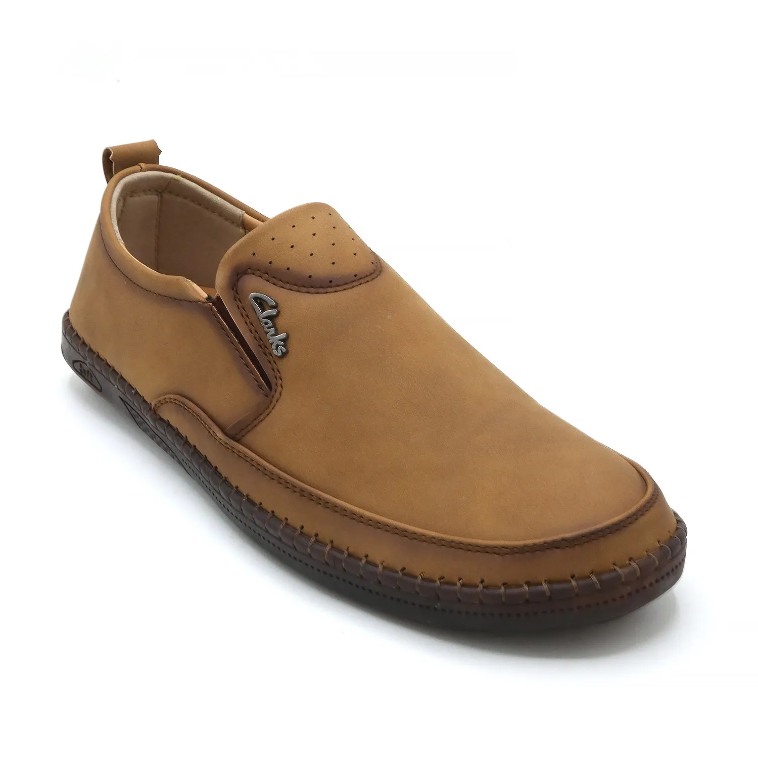 Clarks Men’s Mustard Casual Loafers – Slip-On Style – Breathable Upper