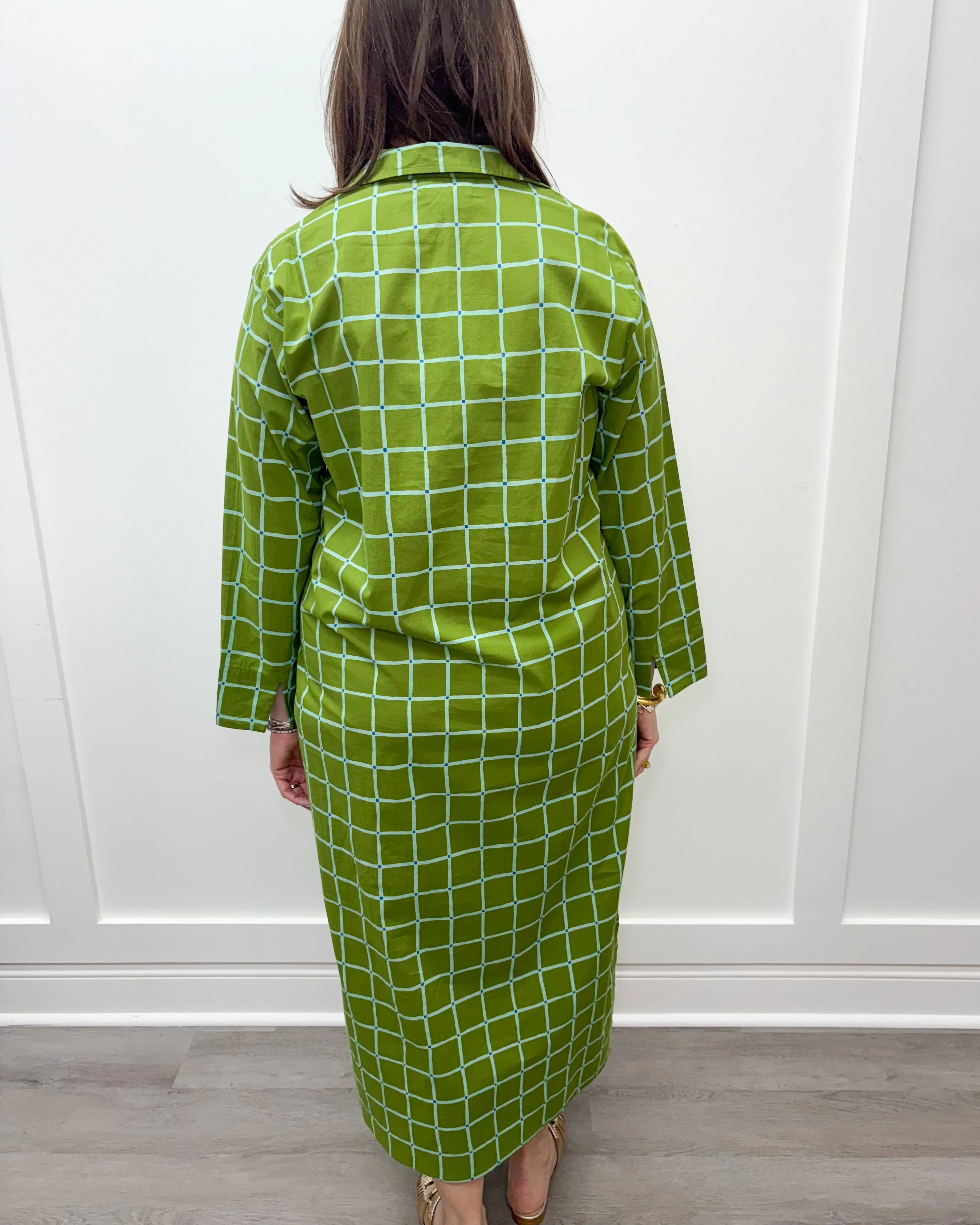 Classic Kurta - Boxwood Grid
