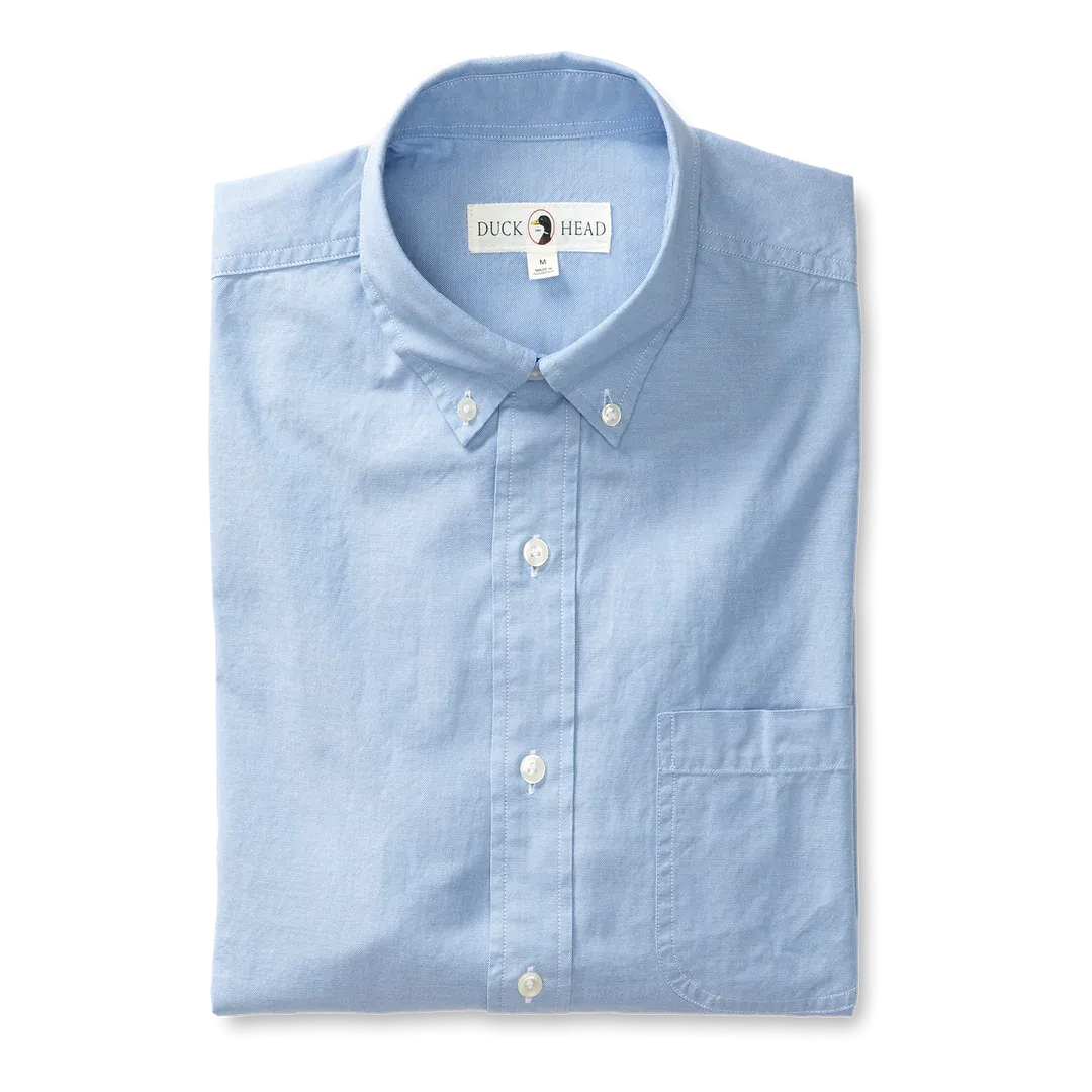 Cotton Oxford Sport Shirt Morris Solid BLUE