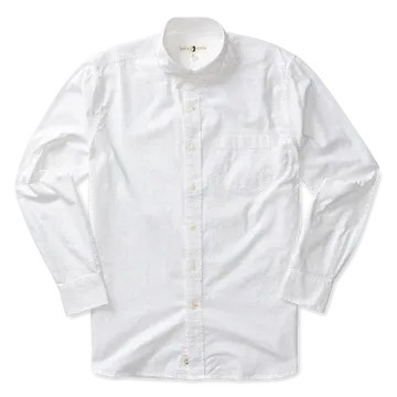 Cotton Oxford Sport Shirt Morris Solid WHITE