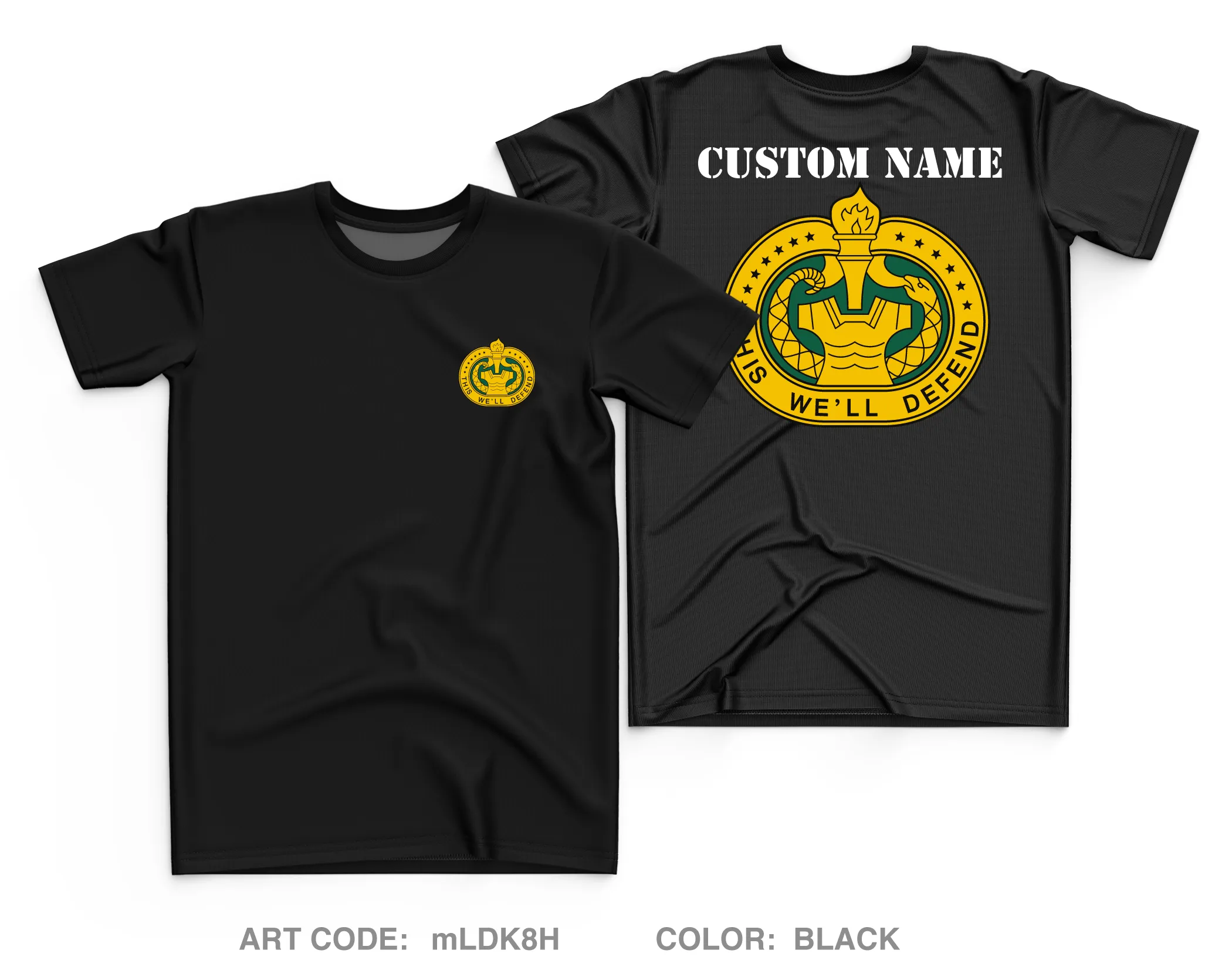 CUSTOM D Co, 1 BN, 34 INF Core Men's SS Performance Tee - mLDK8H