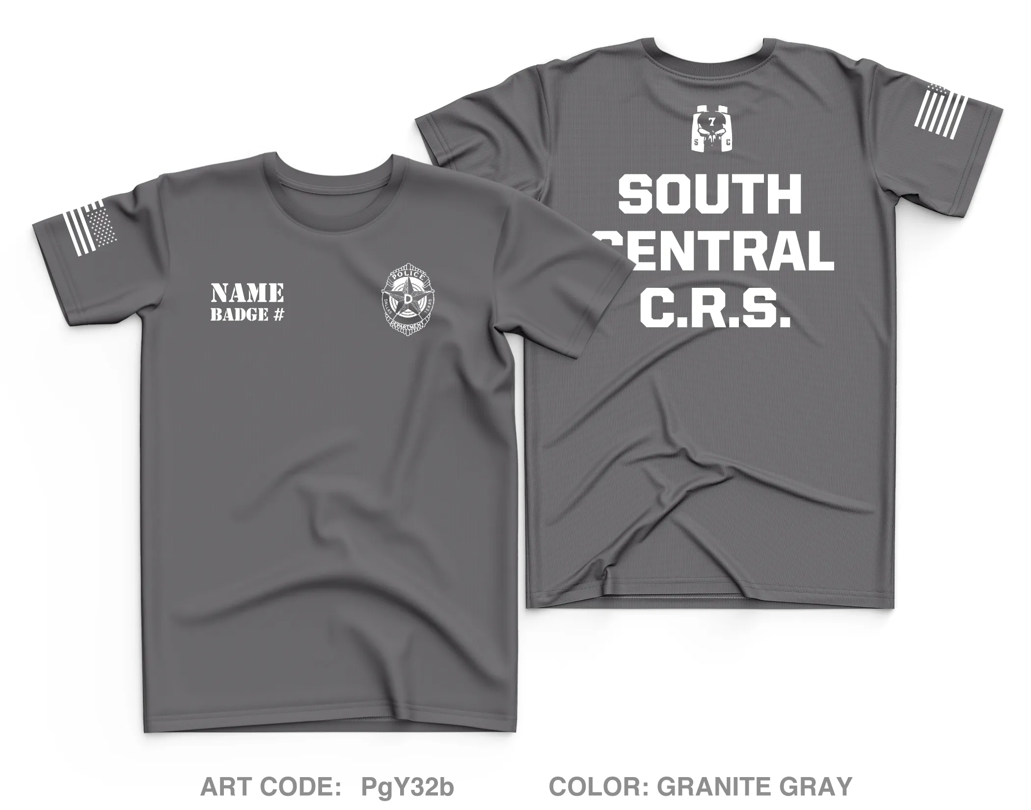 CUSTOM Dallas PD Store 1 Core Men's SS Performance Tee - PgY32b