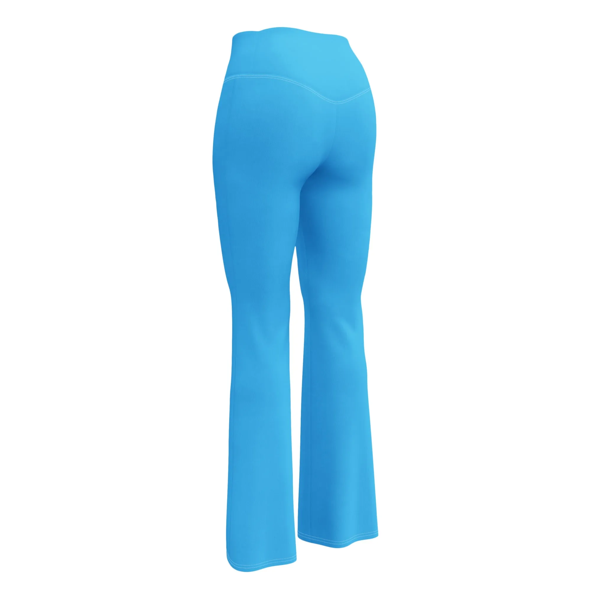 Deep Sky Blue Flare Leggings