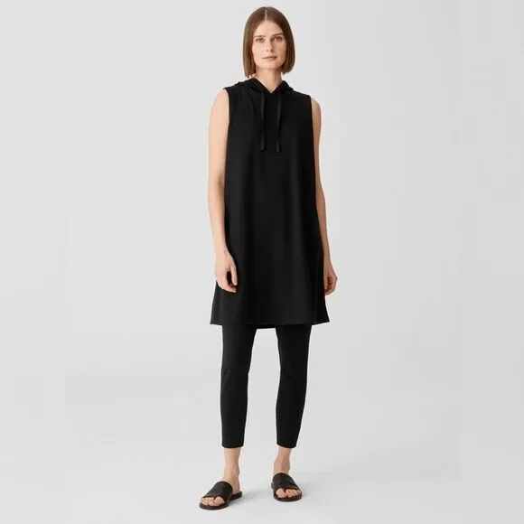 Eileen Fisher | Traceable Organic Cotton Jersey Hooded Dress Size XS