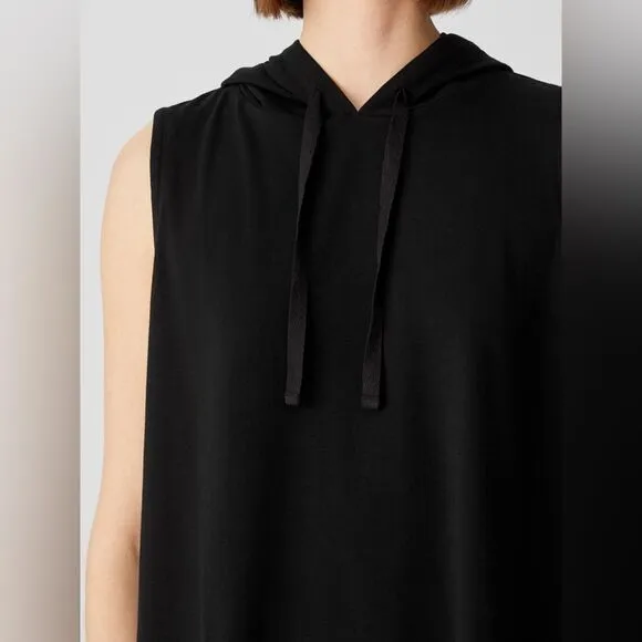 Eileen Fisher | Traceable Organic Cotton Jersey Hooded Dress Size XS