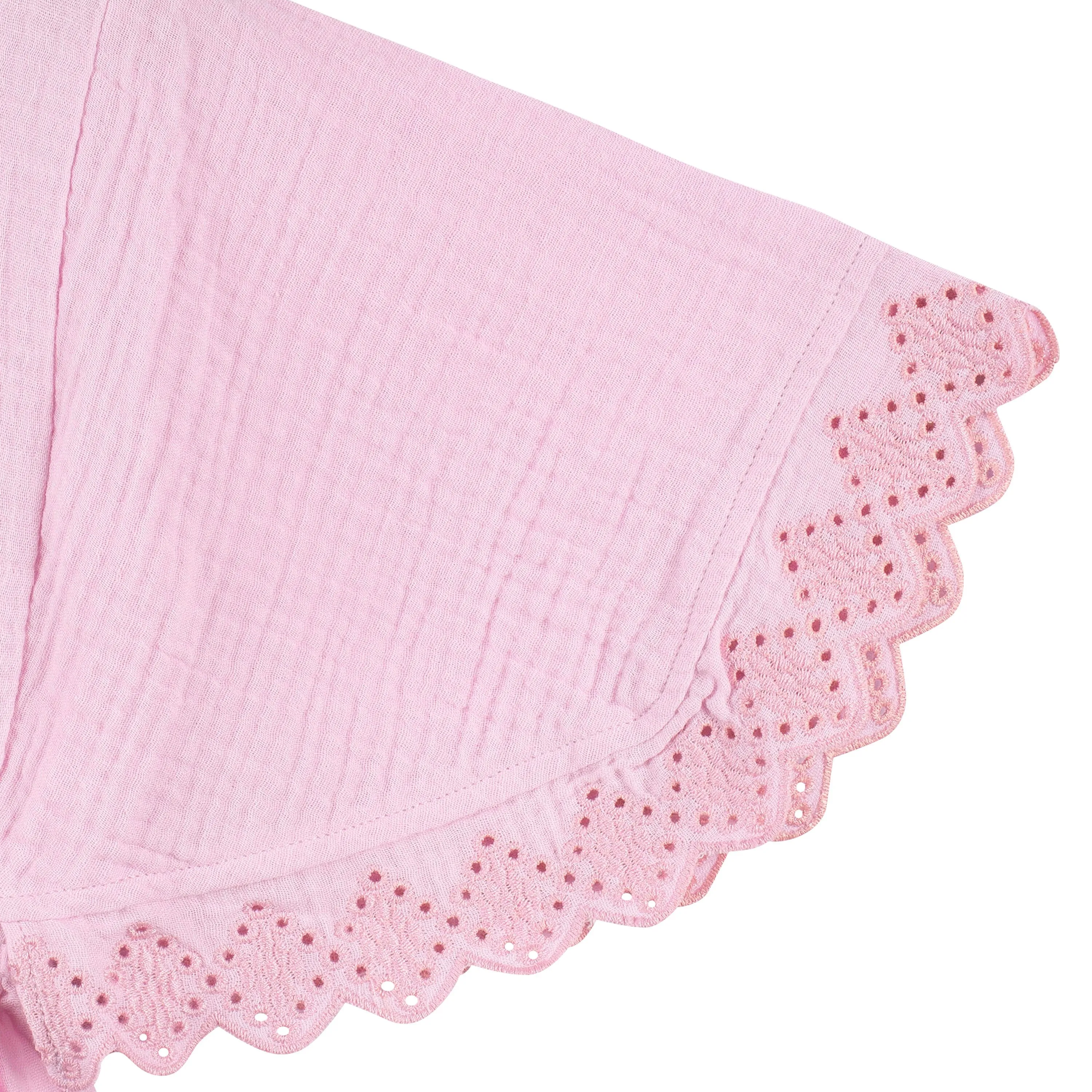 Embroidered Baby & Toddler Girls Light Pink Gauze Kaftan Swim Coverup