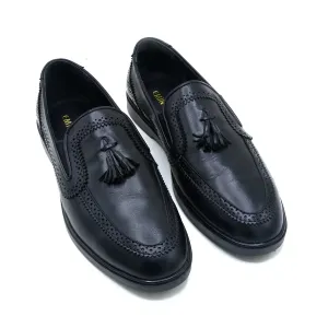 Eminent Casual Leather - Breathable Memory Insole Shoes - Black