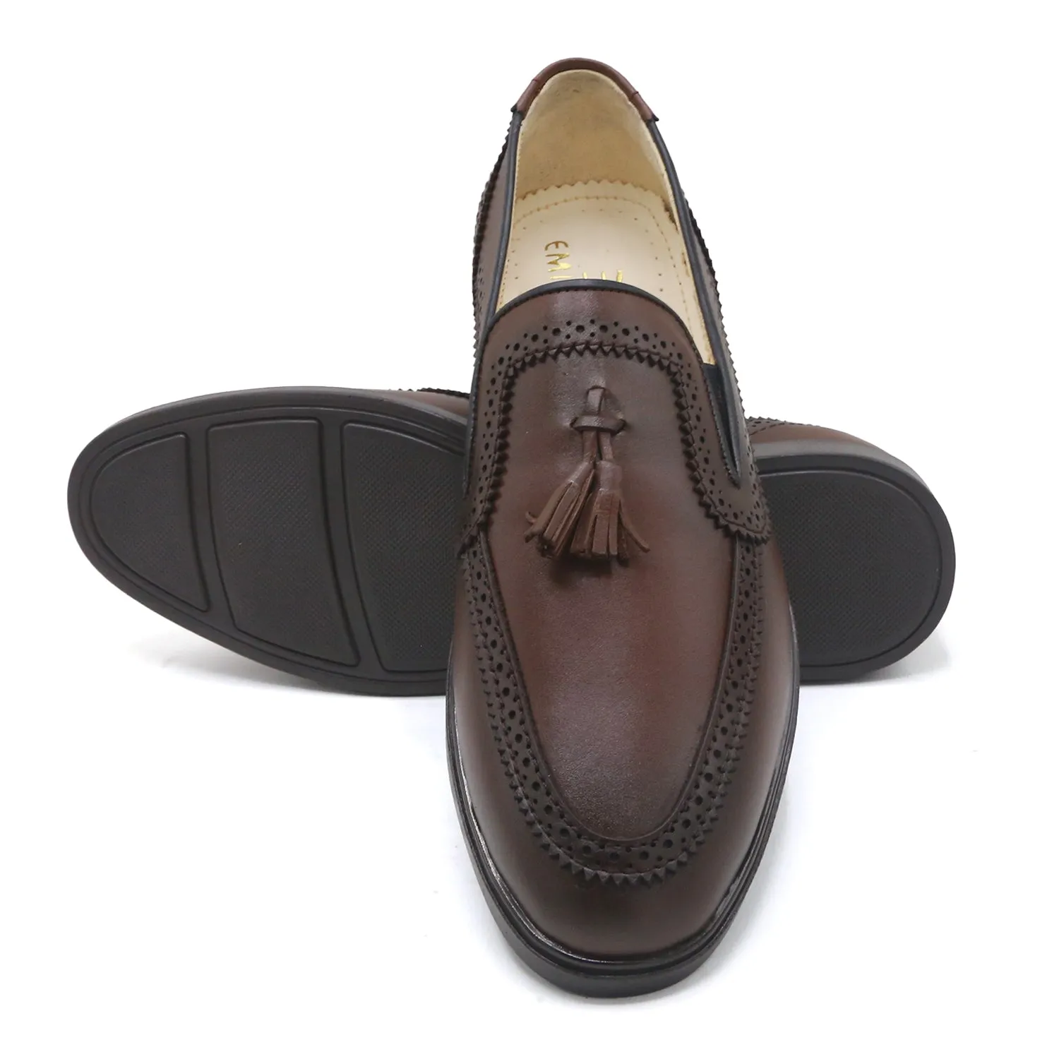Eminent Casual Leather - Breathable Memory Insole Shoes - Brown