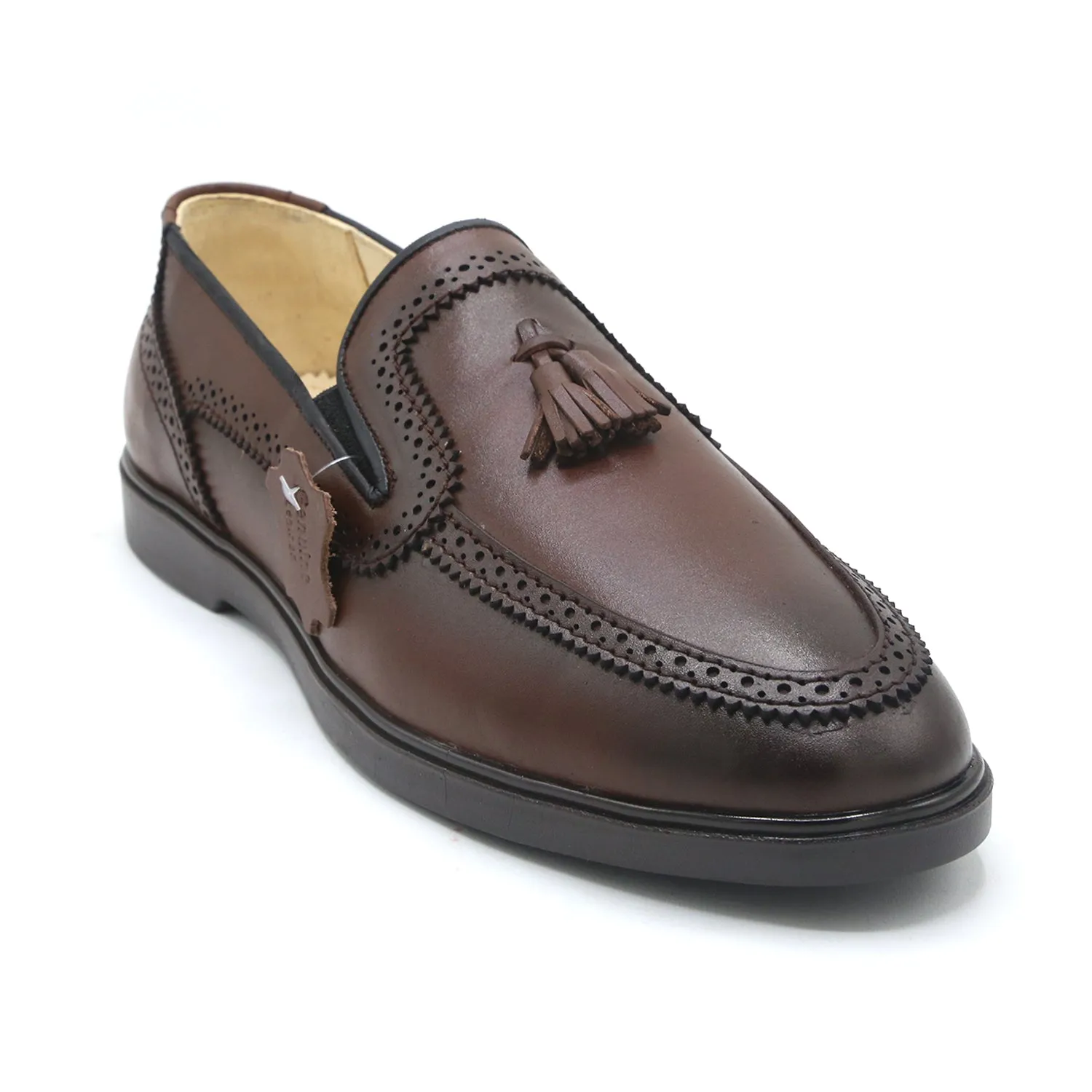 Eminent Casual Leather - Breathable Memory Insole Shoes - Brown