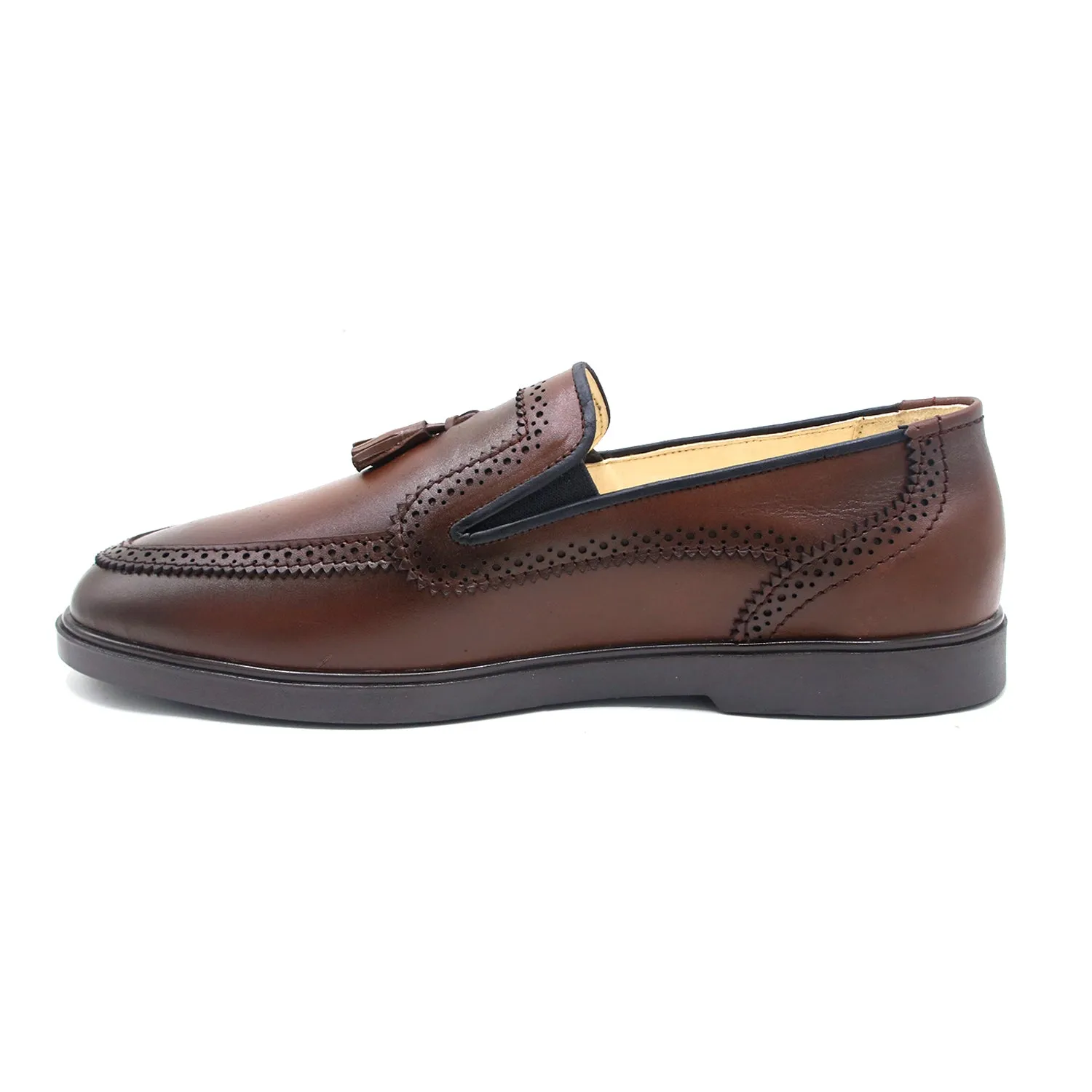 Eminent Casual Leather - Breathable Memory Insole Shoes - Brown