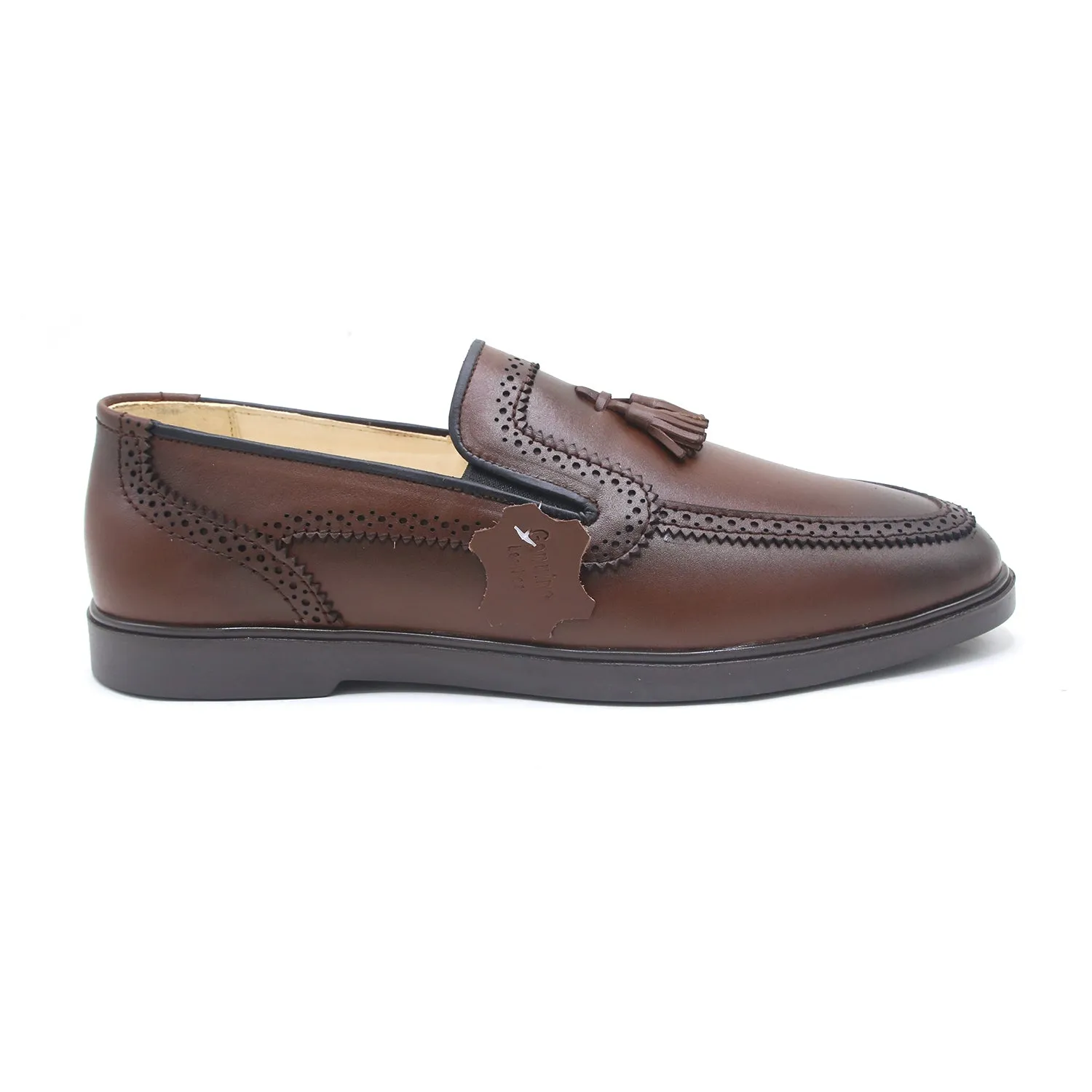 Eminent Casual Leather - Breathable Memory Insole Shoes - Brown