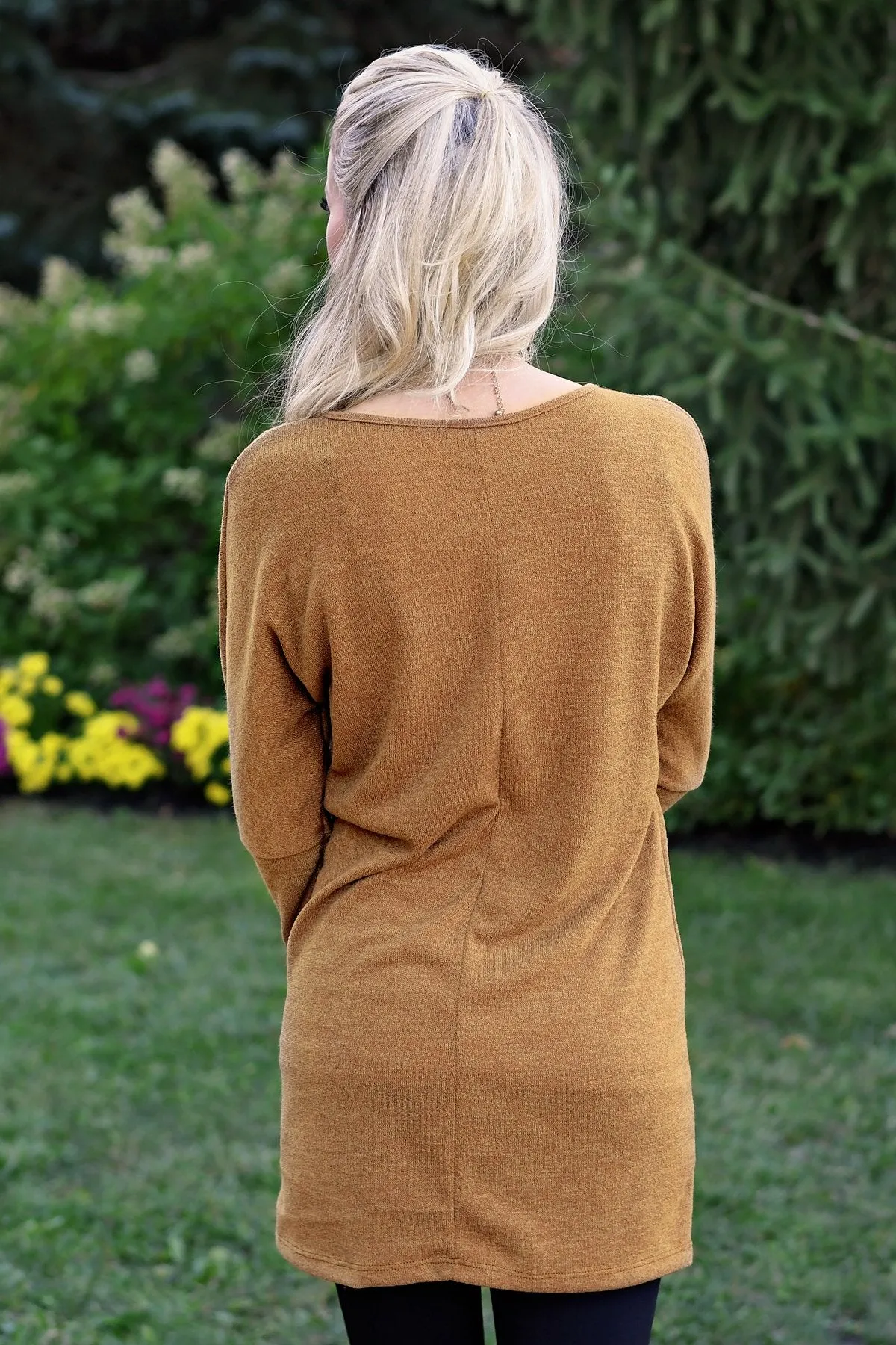 Fall Feels Harvest Gold Tunic Top