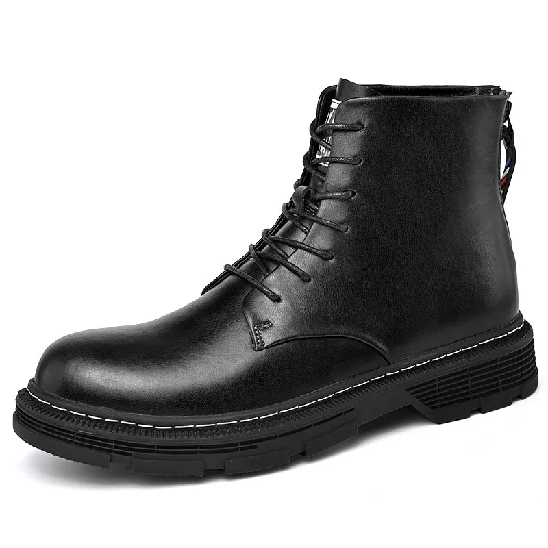 Fashion Zipper Tooling Boots Outdoor Leisure Platform