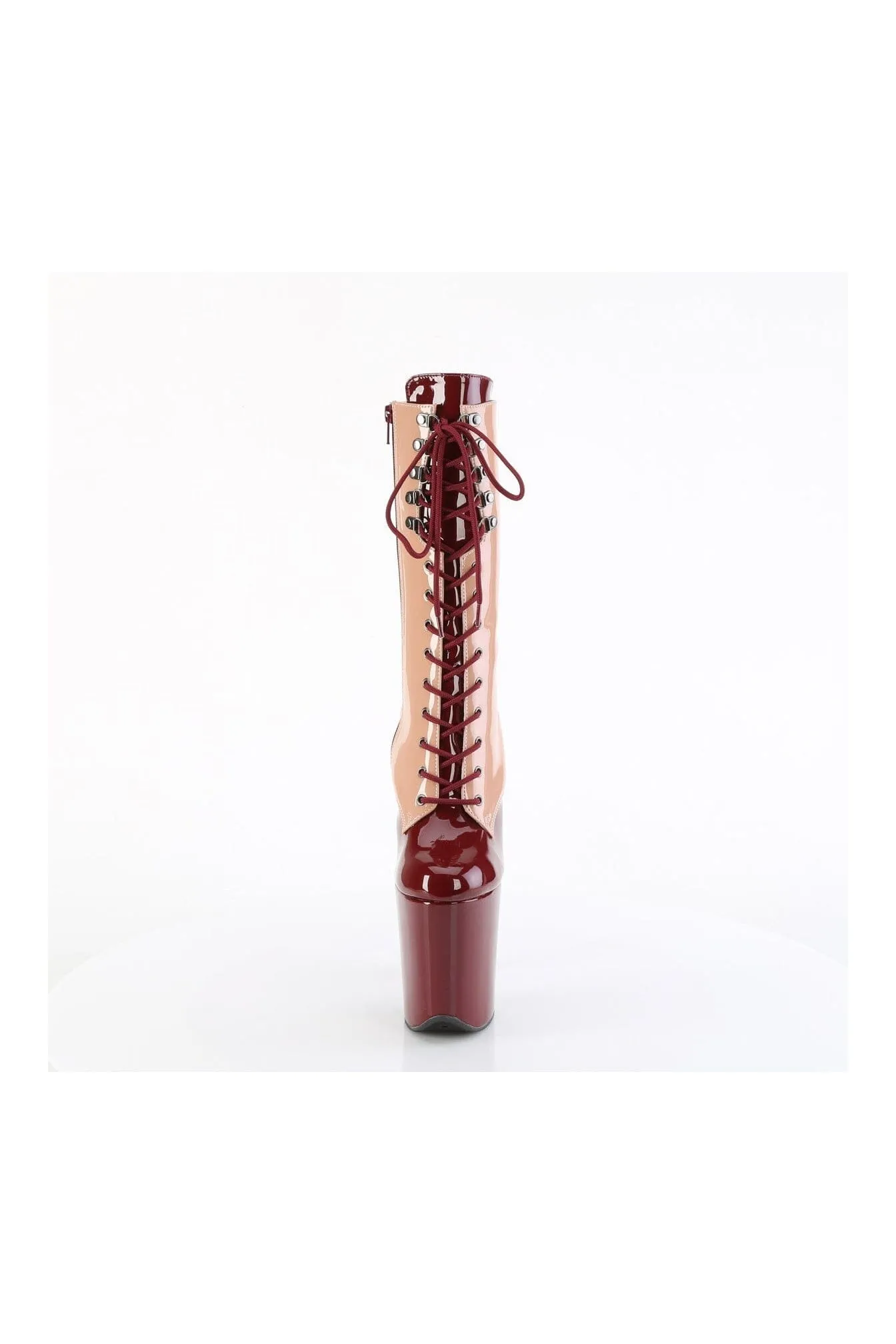 FLAMINGO-1054DC Burgundy Patent Knee Boot