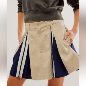 Free People Hannah Sporty Mini Skirt Pleated large
