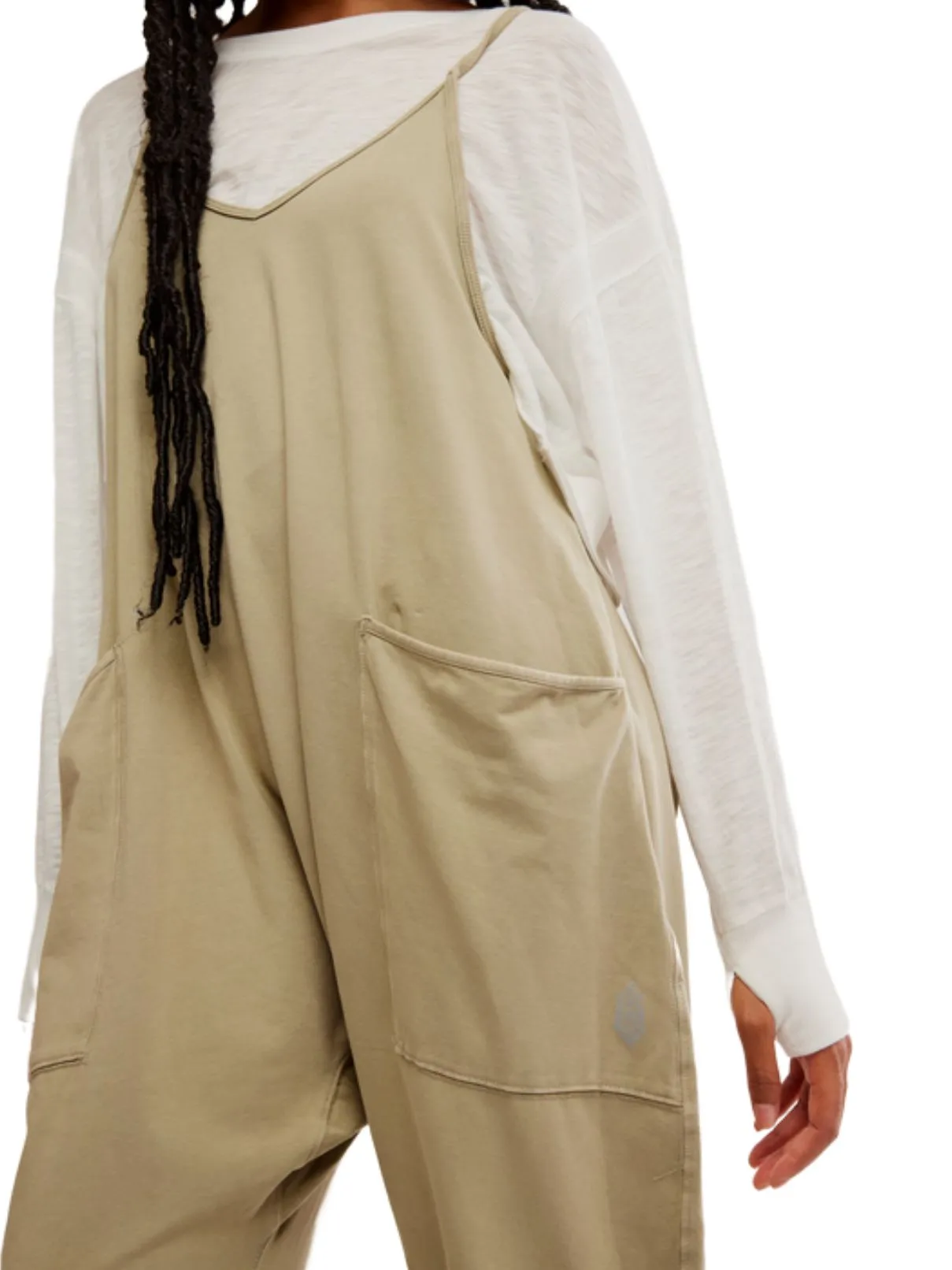 Free People Hot Shot Onesie  in Sage Stone