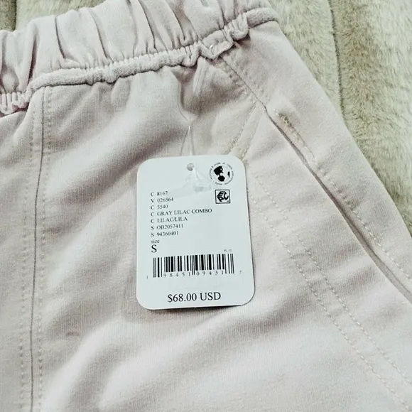 FREE PEOPLE INTIMATLEY Don't Wait Up Lounge Pants Grey Lilac Combo S NWT FP-160