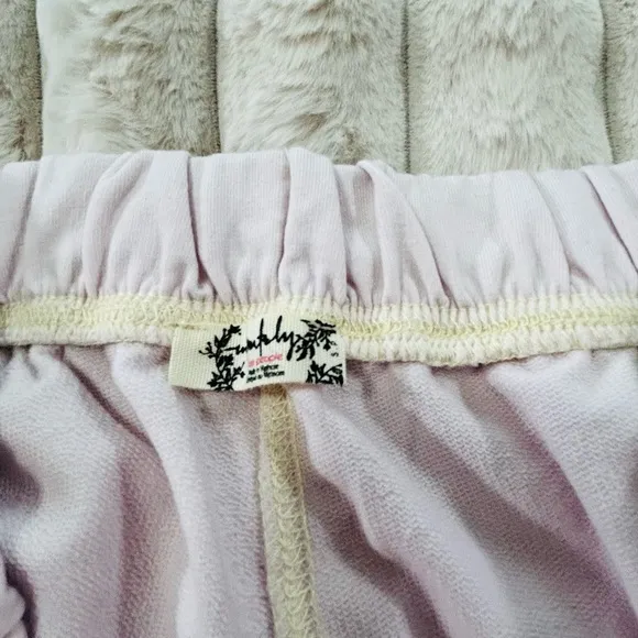 FREE PEOPLE INTIMATLEY Don't Wait Up Lounge Pants Grey Lilac Combo S NWT FP-160