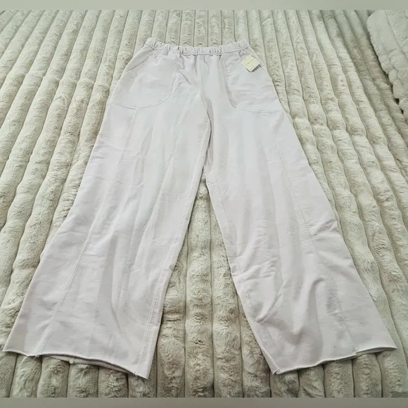FREE PEOPLE INTIMATLEY Don't Wait Up Lounge Pants Grey Lilac Combo S NWT FP-160