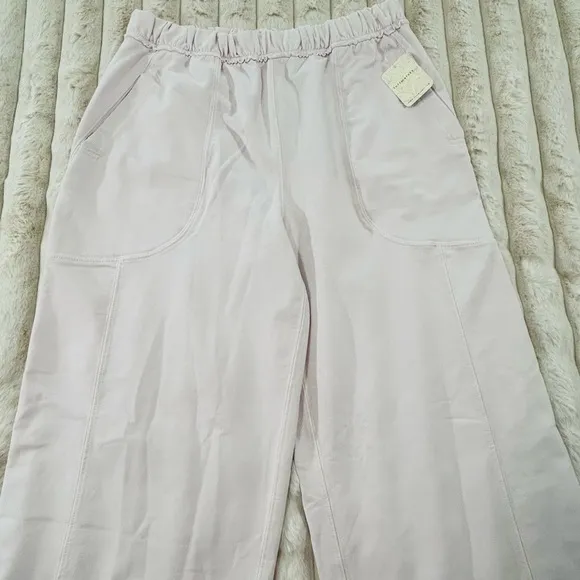 FREE PEOPLE INTIMATLEY Don't Wait Up Lounge Pants Grey Lilac Combo S NWT FP-160