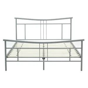 Full size Modern Metal Platform Bed Frame with Headboard and Footboard
