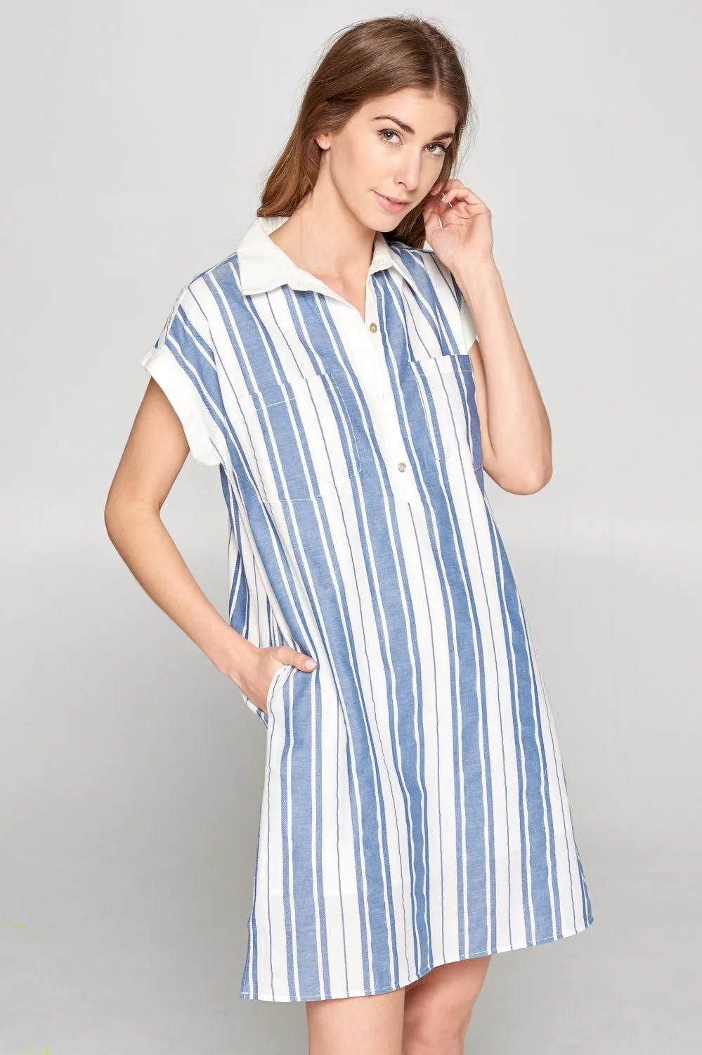 Fun with Stripes Shirt Dress
