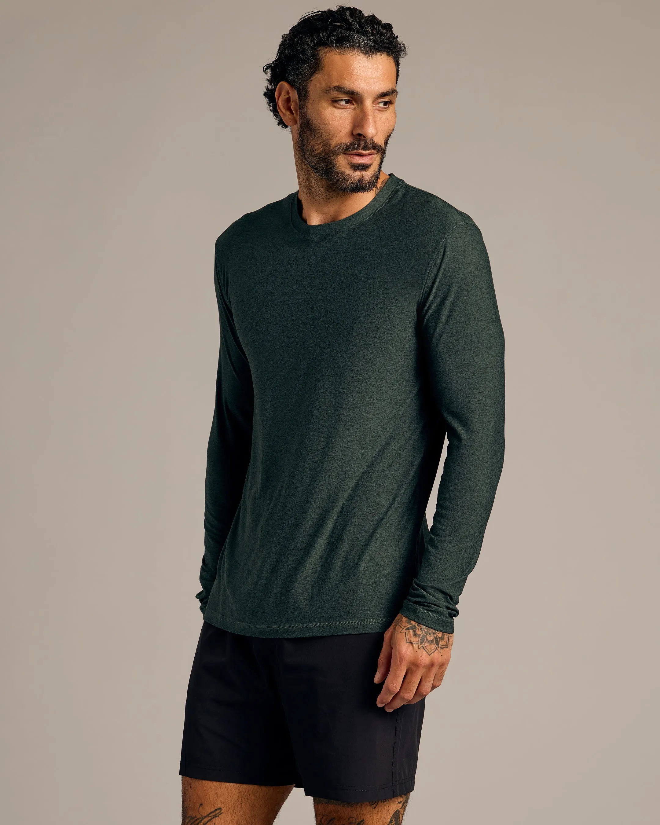 Green Stone Active Long Sleeve Crew and Jogger 3-Pack
