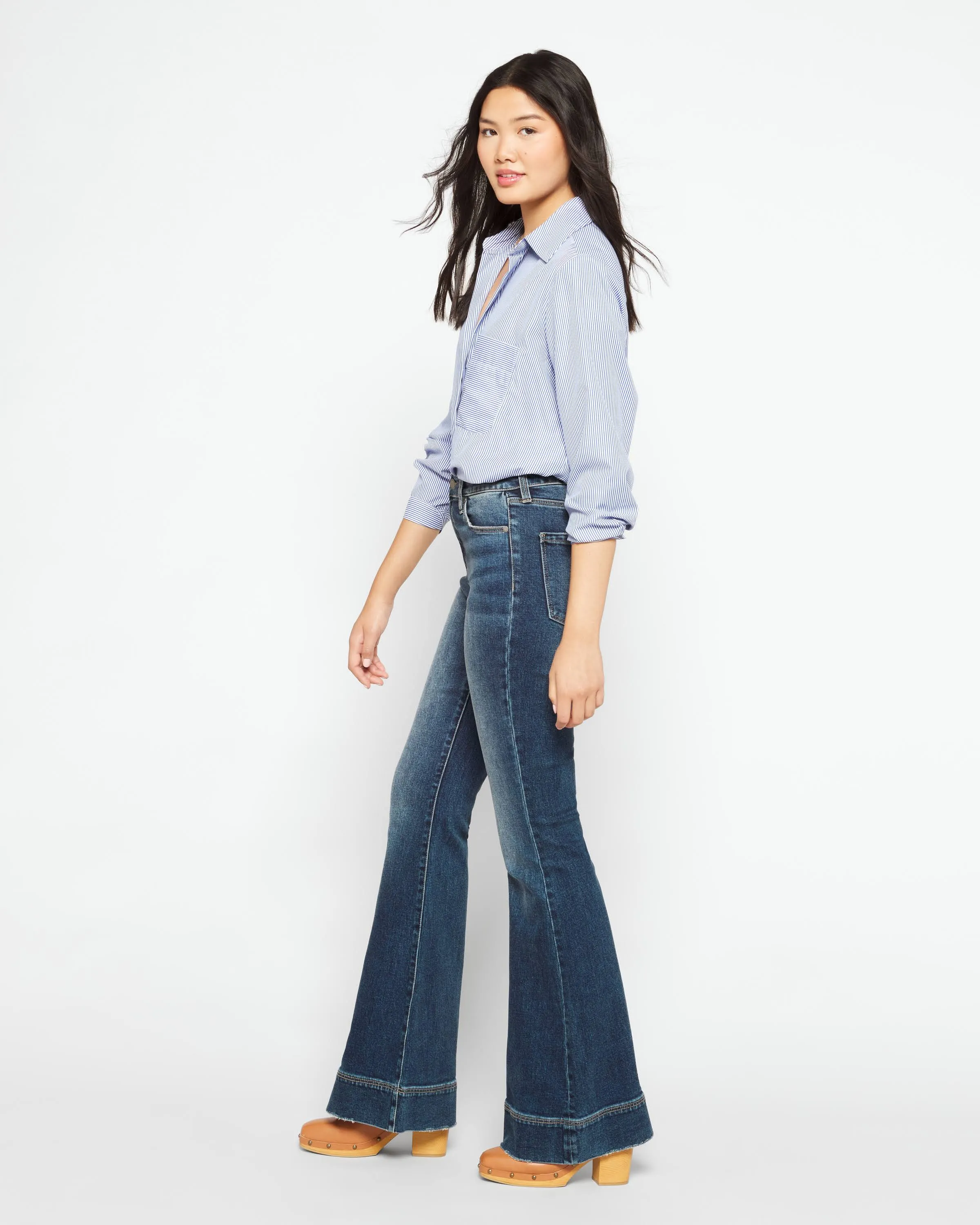 Hannah High Rise Flare w/ Wide Hem 34" inseam