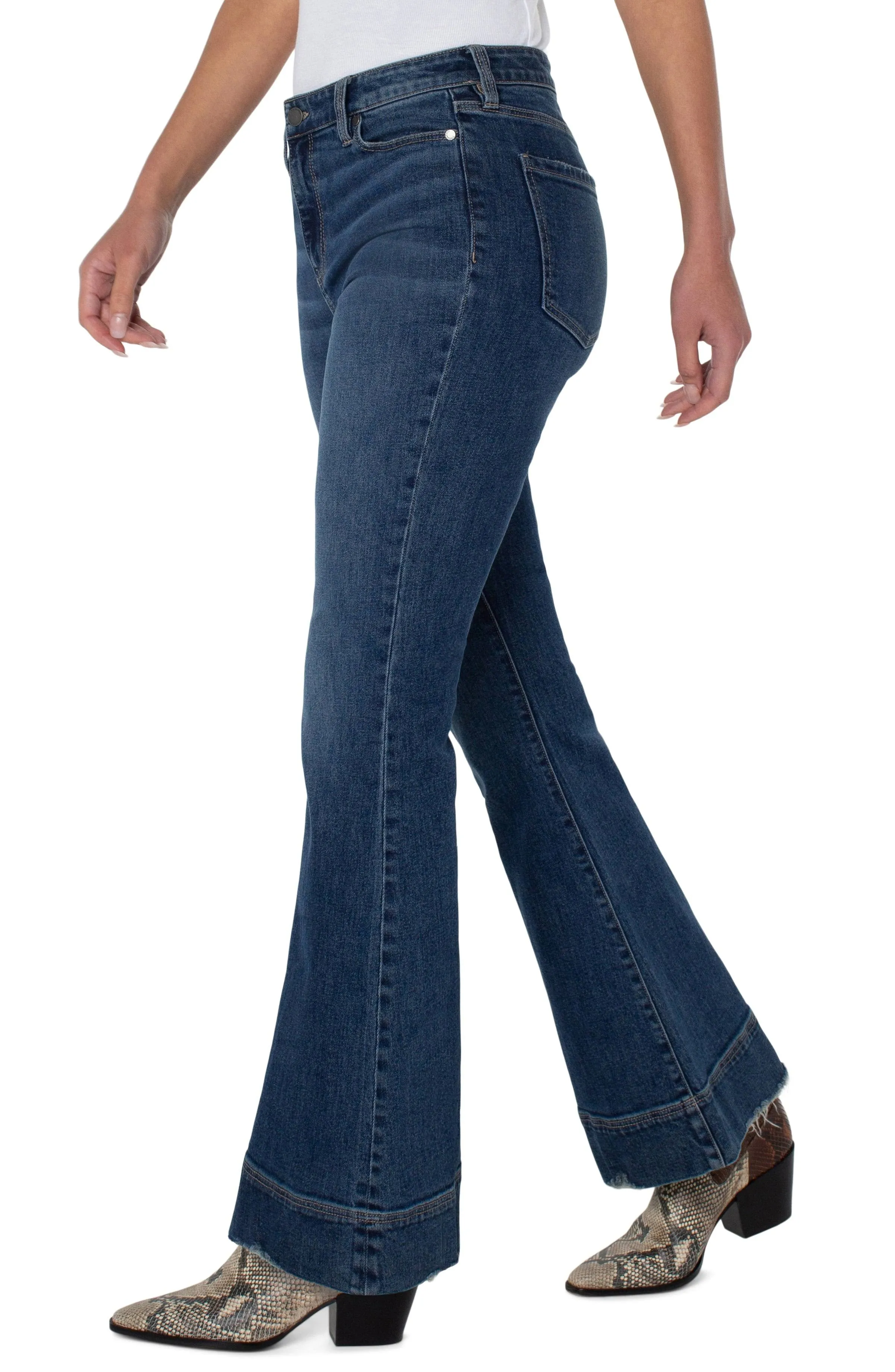 Hannah High Rise Flare w/ Wide Hem 34" inseam