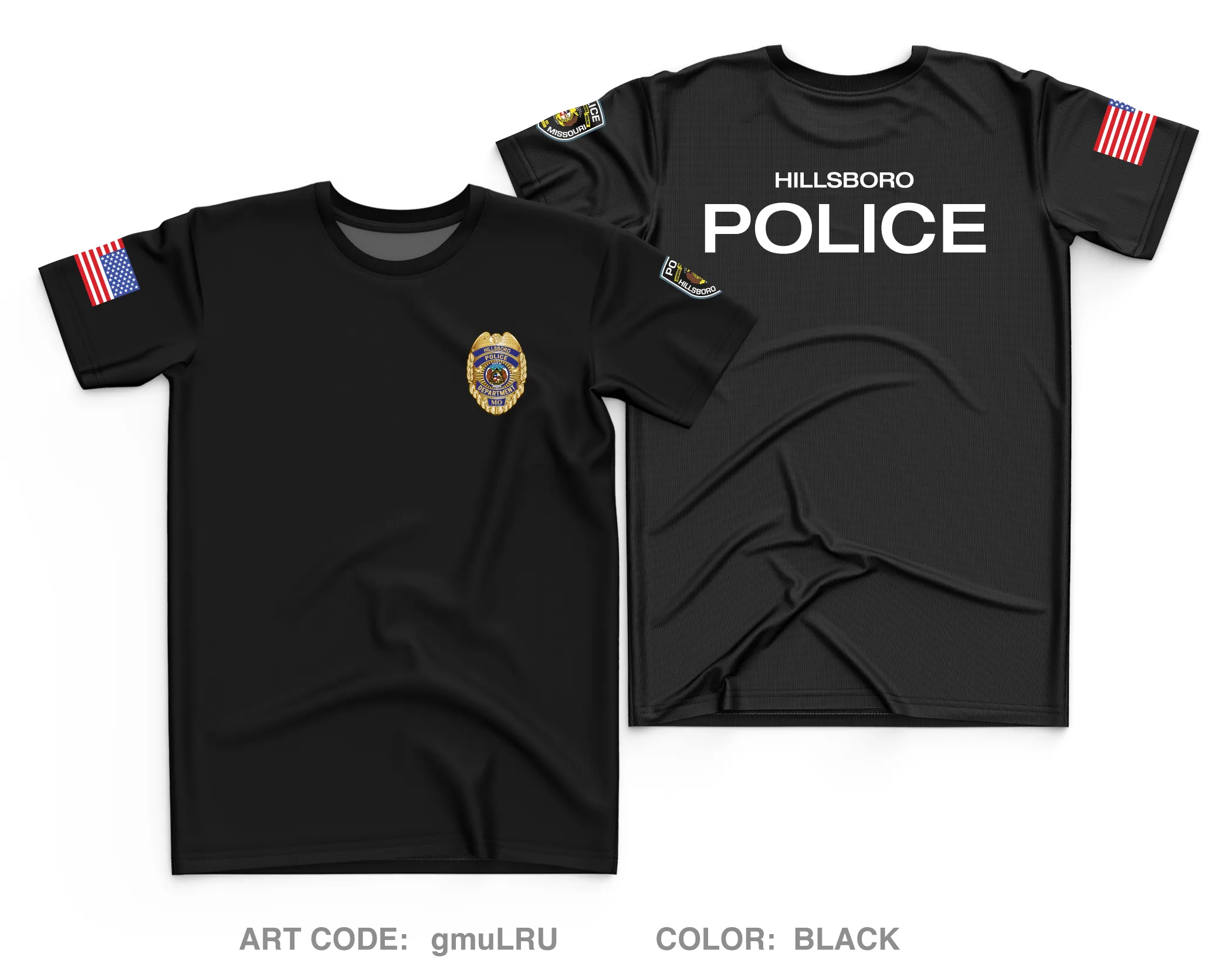 Hillsboro Police Department Core Men's SS Performance Tee - gmuLRU