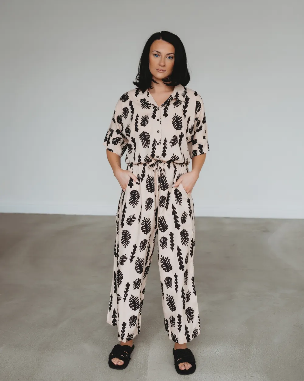 Iris Seaweed Print Jumpsuit
