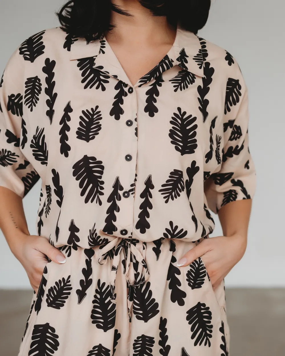 Iris Seaweed Print Jumpsuit