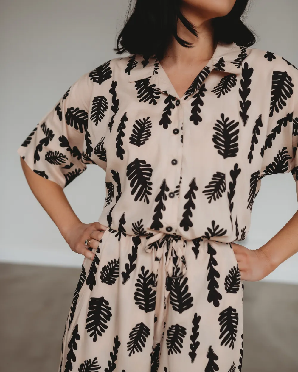 Iris Seaweed Print Jumpsuit