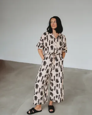 Iris Seaweed Print Jumpsuit