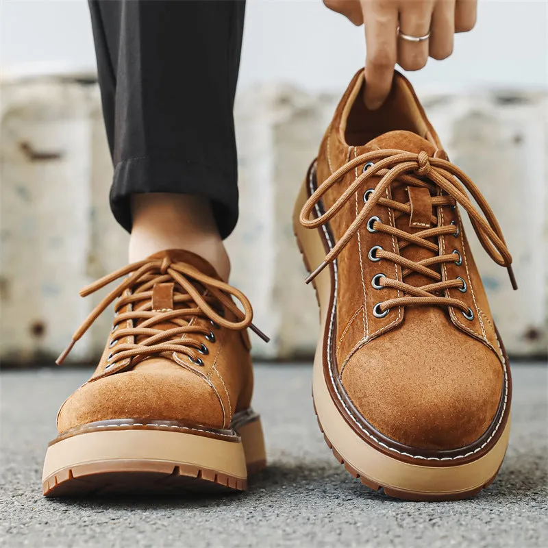 Japanese-style Retro Casual Shoes Men's Platform Joker Martin Boots