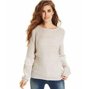 ✨Jessica Simpson Tan Knit Crewneck Chunky Sweater✨