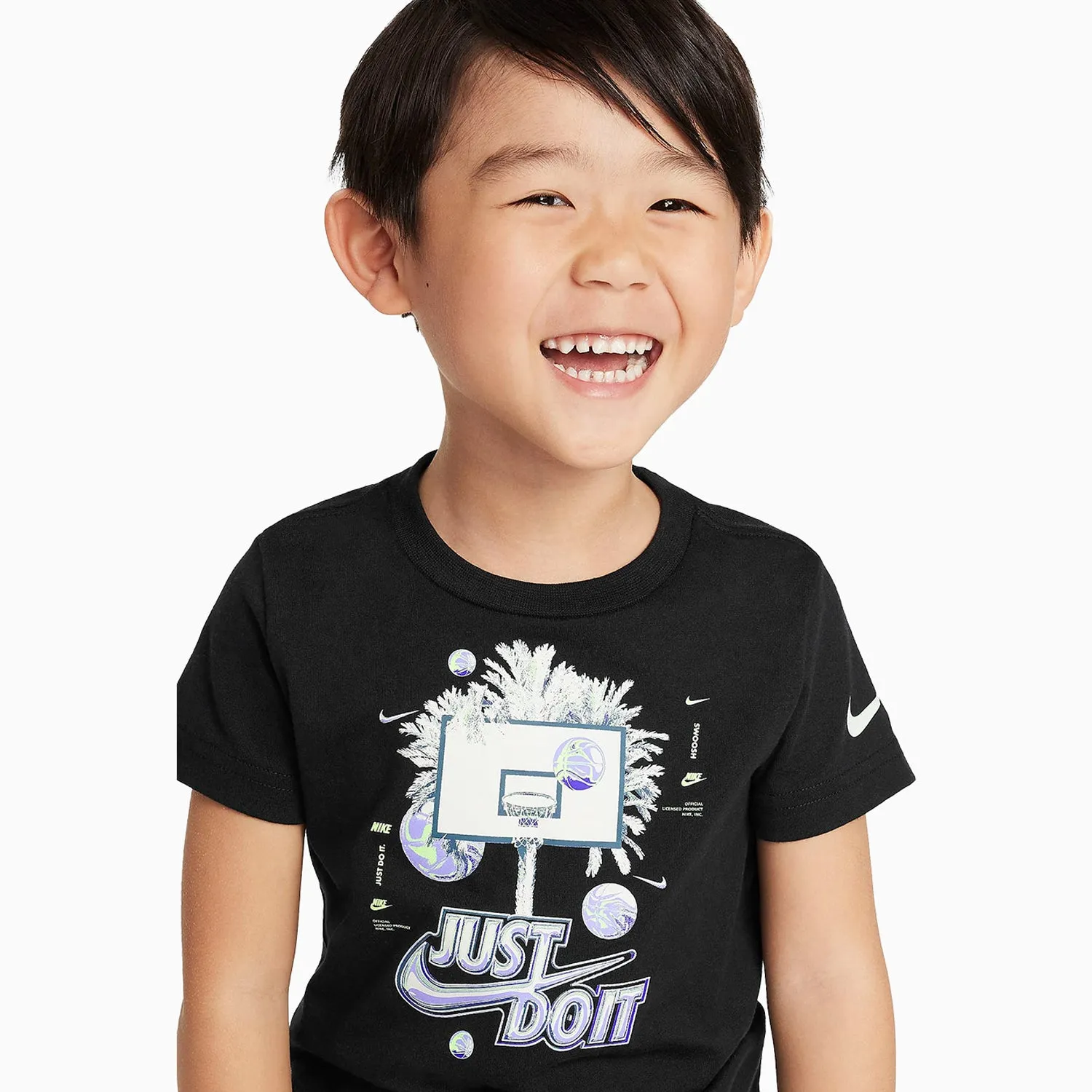Kid's Palm Tree Hoop Just Do It T-Shirt
