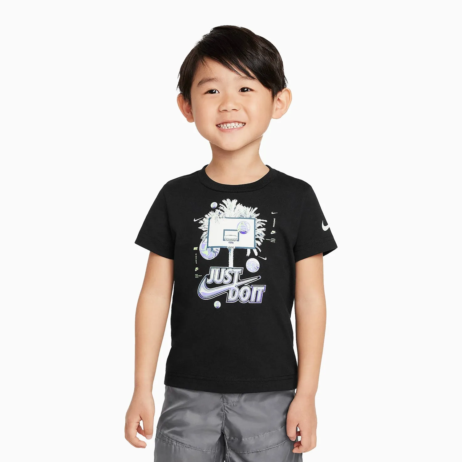 Kid's Palm Tree Hoop Just Do It T-Shirt