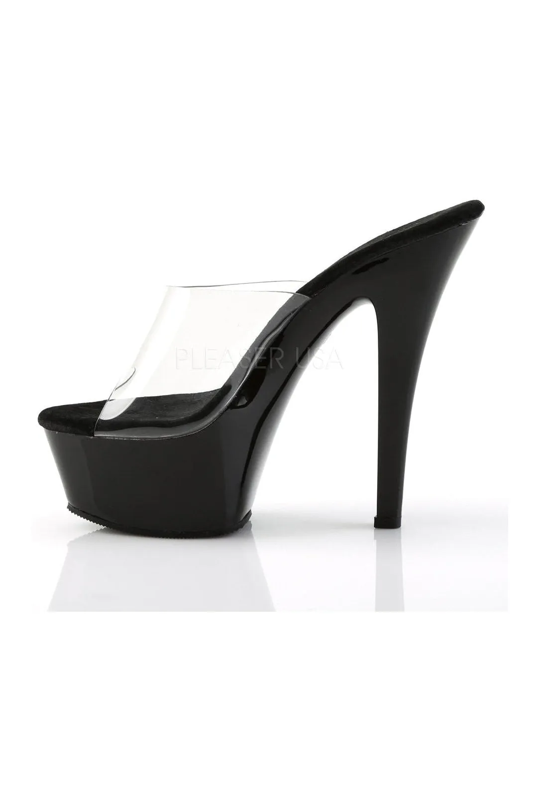 KISS-201 Platform Sandal | Black Vinyl