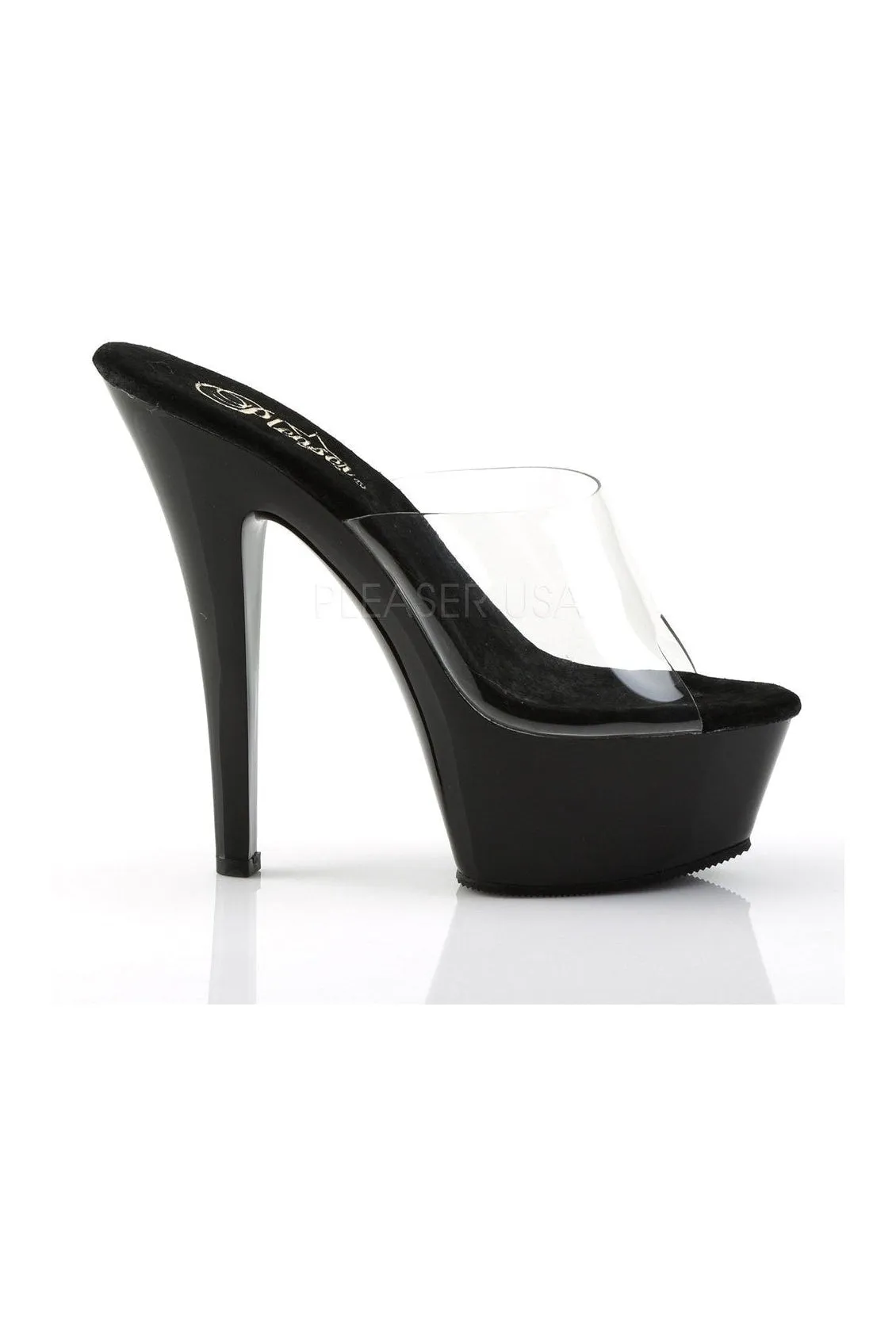 KISS-201 Platform Sandal | Black Vinyl